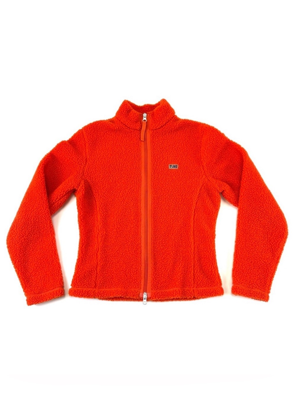 Napapijri orange sherpa zip jacket Womens Outdoors Gorpcore Granola Girl Camping